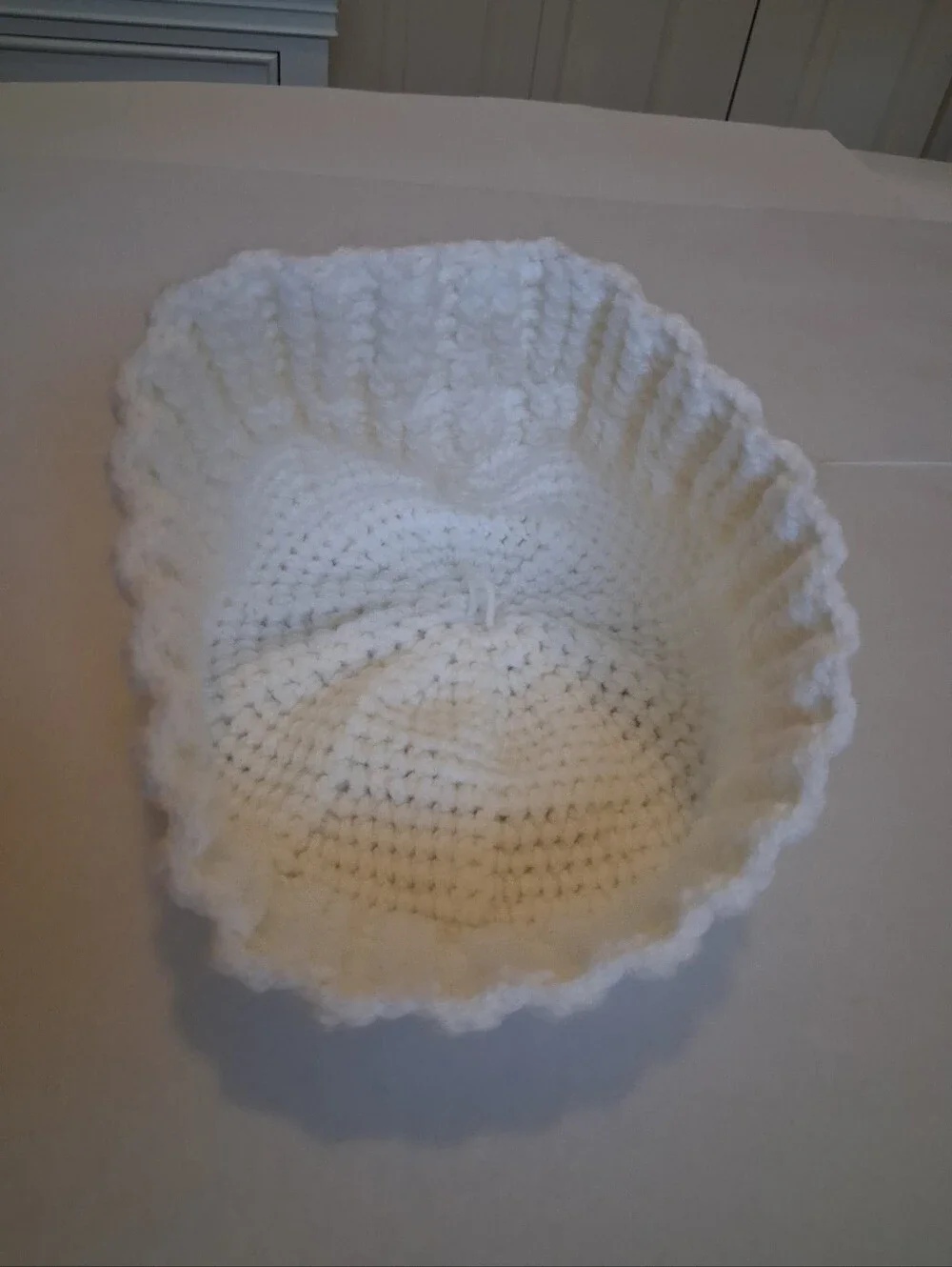 Handmade Chunky Knit Beanie - White